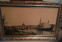 Dresden right Bank Elbe. Augustus Bridge  18thcentury scenery