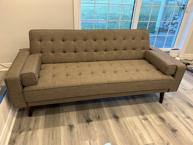 Grey sofa bed in Couches & Futons in Barrie