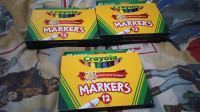 Paquets de marqueurs 12 couleurs assorties Crayola Markers