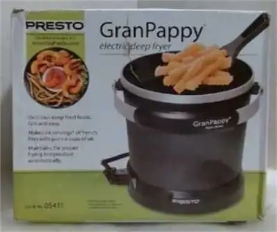NEW Presto 05411 Gran Pappy 1.5qt Electric Deep Fryer, Black, View more