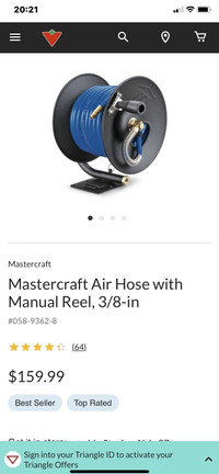 Mastercraft air hose reel brand new