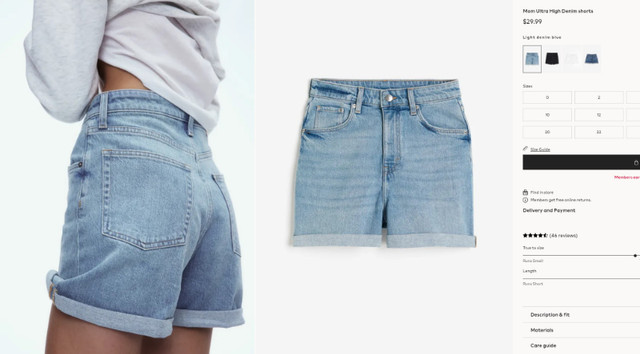H&M Size 18-20 Jean Shorts X 8 - FREE dans Femmes - Pantalons et shorts  à Ville de Montréal