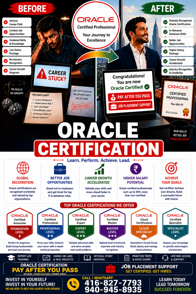 Oracle Certification and Job Placements