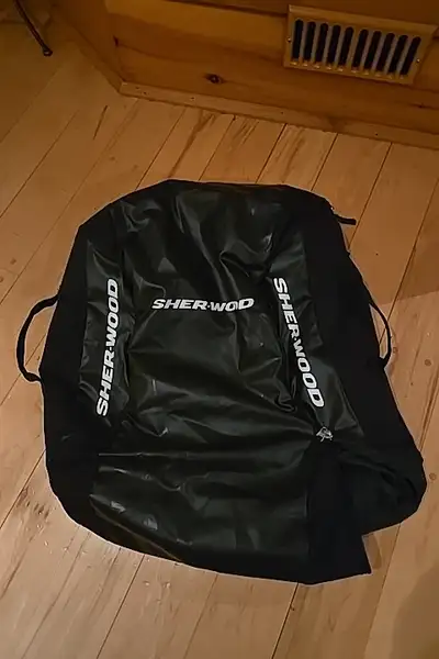 Sherwood hockey back pack. Compartment for helmet or accessories in addition to large main compartme...