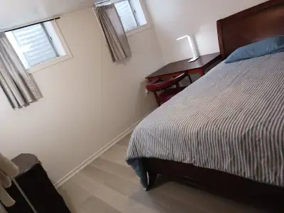 A brand new private day room with a queen-size bed, View more
