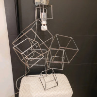 Unique cube metal light fixture
