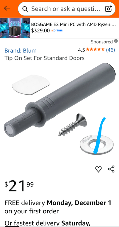 Blum Tip-on cabinet door, View more