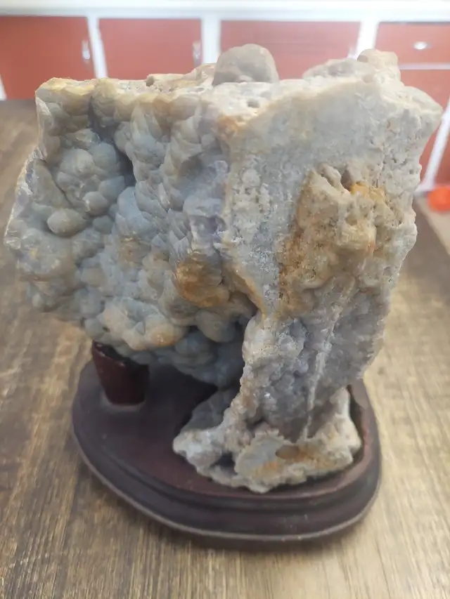 Fluorite formation on wood stand in Arts & Collectibles in Edmonton - Image 3