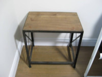**SOLD** Side Stand bedroom Bed Stand Table Wood Top Metal Frame