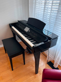 High-end Yamaha digital piano Clavinova CVP-609 with wooden keys