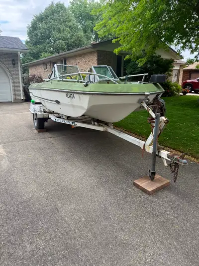 Boat and trailer and a 70hp Johnson needs work $300 obo