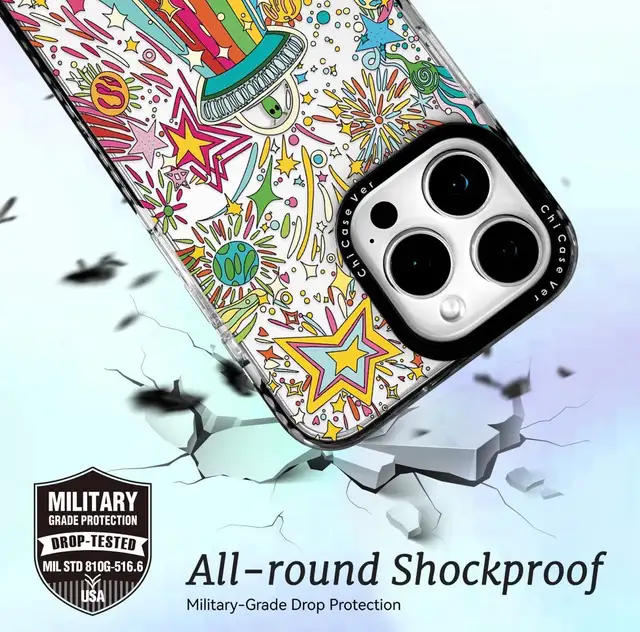 iPhone 14 Case, Psychedelic UFO Fireworks Pattern in Cell Phone Accessories in Hamilton - Image 7