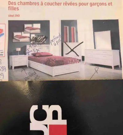 Ensemble lit (5) JC Perreault  Ideal 2901 avec matelas 39", View more