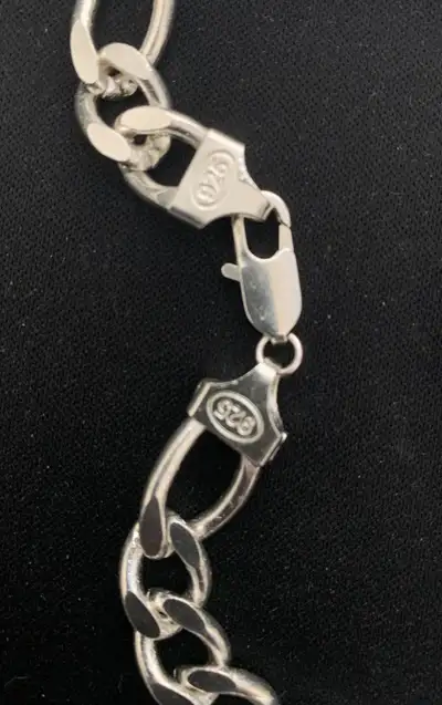 925 Sterling Silver Figaro Chain Necklace, View more