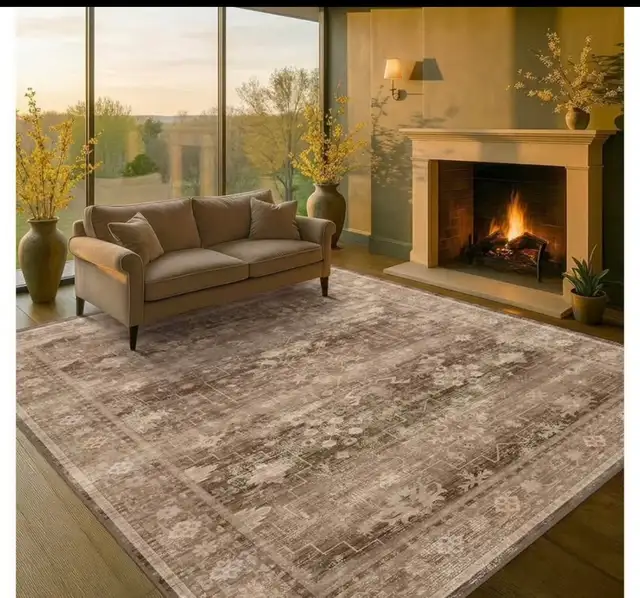 Brown 9x12 Living Room Rug - Vintage in Rugs, Carpets & Runners in Hamilton - Image 4