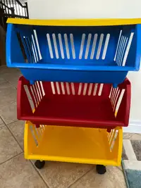 3 tier storage trolley for play room