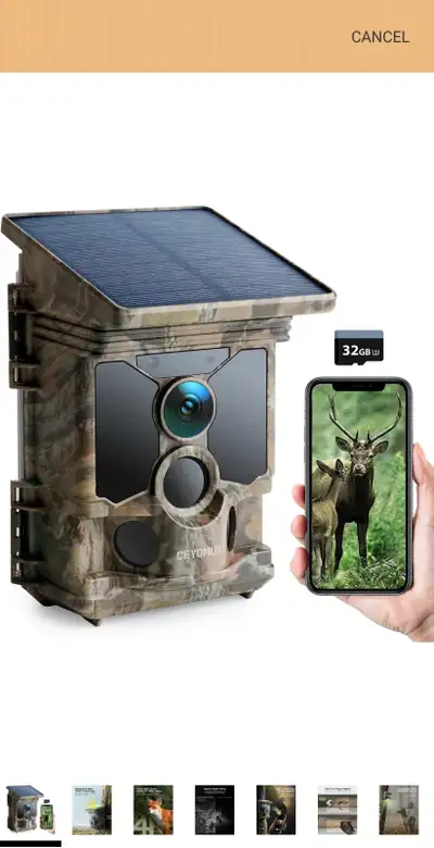 Solar Trail Camera 4K WiFi Bluetooth Trail Camera, View more