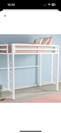 Loft Twin White Bed Frame  - Like New! 