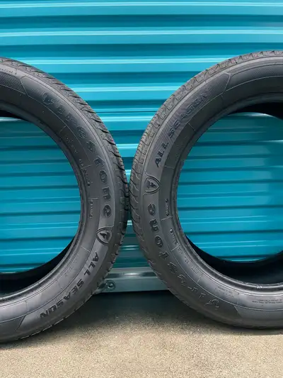 Pair. 235/55R18 100H Firestone All Season. FIRM $170: Two Used All Seasons Tires. FIRM Tires Tread D...