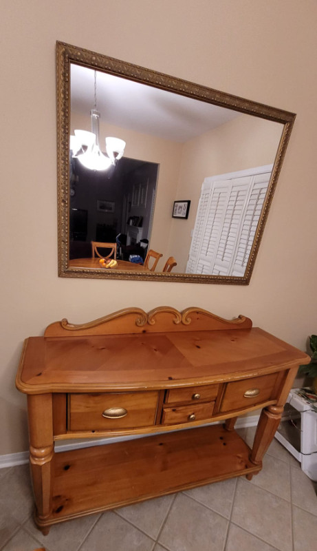 Solid Wood 4-drawer Hutch-$75 OBO in Dining Tables & Sets in Mississauga / Peel Region - Image 2