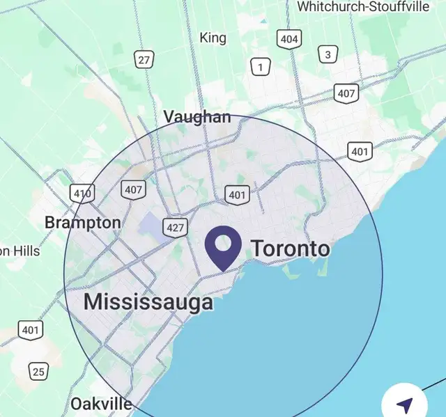 Looking for driver from Toronto to Mississauga 