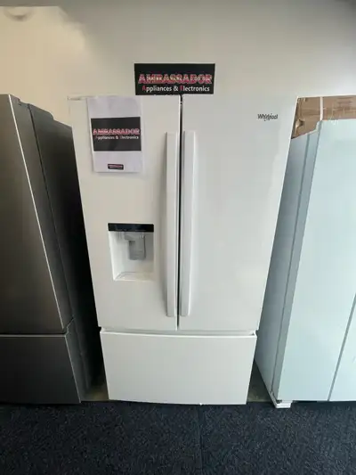 NEW 36” Whirlpool French Door Fridge  Water & Ice (29.5 Cu.Ft), View more