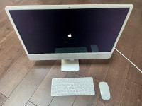 iMac 24-inch Silver Computer, M1 Apple CPU / 8GB RAM / 256GB SSD