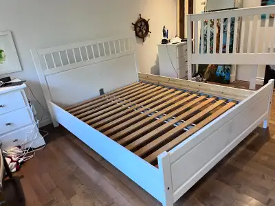 Ikea style solid wood slat base in excellent condition. I have a pick-up truck and can deliver!