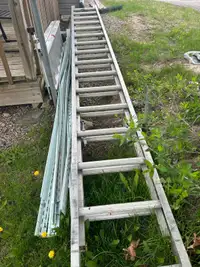 Big ladder and smaller ladder  
