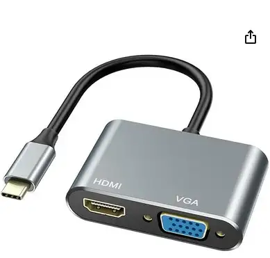 USB C to HDMI VGA Adapter, LC-DOLIDA 2-in-1 USB C Hub, View more