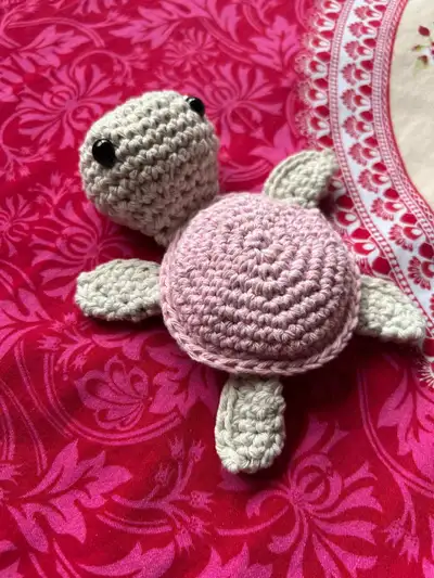 Handmade Crochet - Turtle Plush Amigurumi - Stuffed Animal Cute, View more