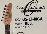 BNIB Oscar Schmidt black tele style OS-LT-BK-A