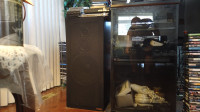 2 Black speakers 14" X32" X 30" each with an amplifier $50.00.