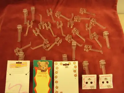 Jewellery Display Pegs. 140 Acrylic pegs, ideal for jewellery cards. Total length 2 1/2" long Peg Le...