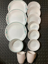 Corelle dinnerware $65 FIRM for all 48pcs Braeside SW for pickup