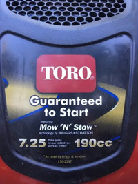 Toro Recycler High Rear Wheel 7.25HP Briggs Self Propelled Mower