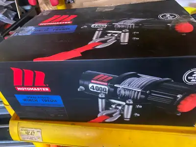 Brand new in the box 4000 pound winch Never out of the box Price 200 dollars