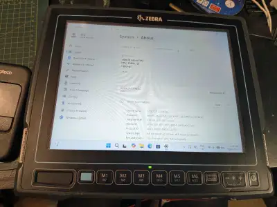 In good working condition. Bought it to use in a project, never got around to it. Touch screen works...