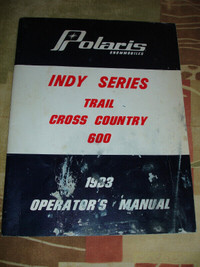 Polaris Indy series 1983 Operators Manual