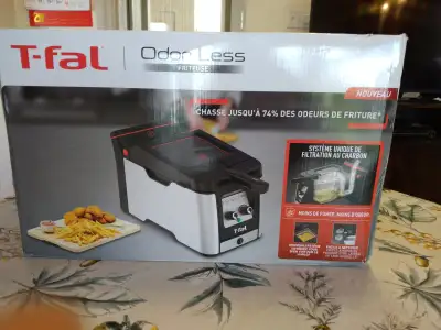 Friteuse T -Fal Odor Less, avec élément chauffant 1800 watts , capacité pour 4 personnes, nettoyage...