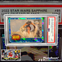 Star Wars PSA 9 2022 Topps Chrome Sapphire #85 Luke On Sand Card