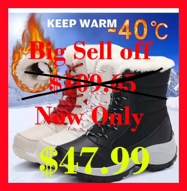 2023 Women Winter Shoes Waterproof Boots in Women's - Shoes in Mississauga / Peel Region - Image 2