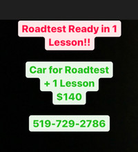 Roadtest Ready in One Lesson plus Car for Roadtest