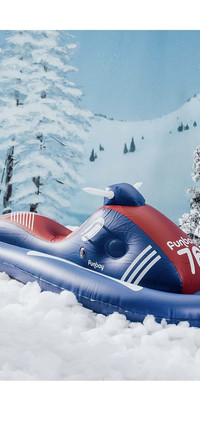 *NEW* Giant Inflatable Luxury Retro Snowmobile Snow Sled