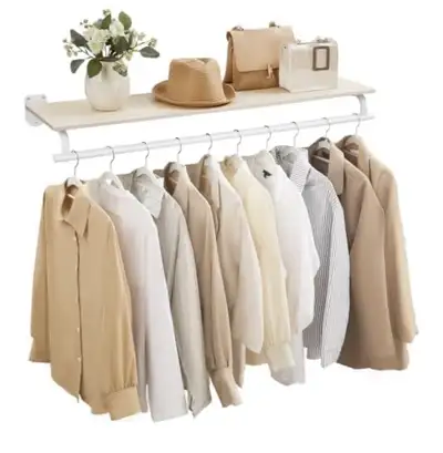 Wall Mounted Coat Rack with Shelf, View more