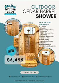 Cedar Barrel Outdoor Shower