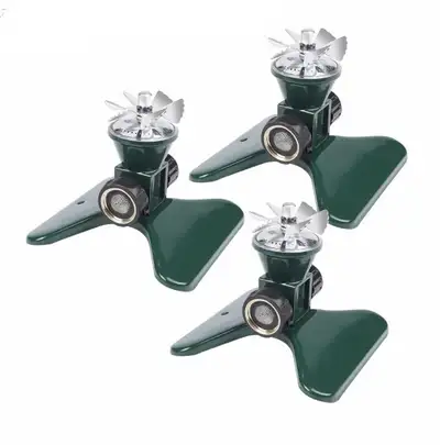 3 Biswing Lawn Sprinklers, Heavy Duty Metal Square Spninklers, View more