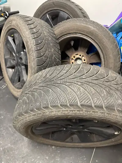 Took these off my F150 2014. Goodyear UltraGrip Ice still has a season or two left in them excellent...