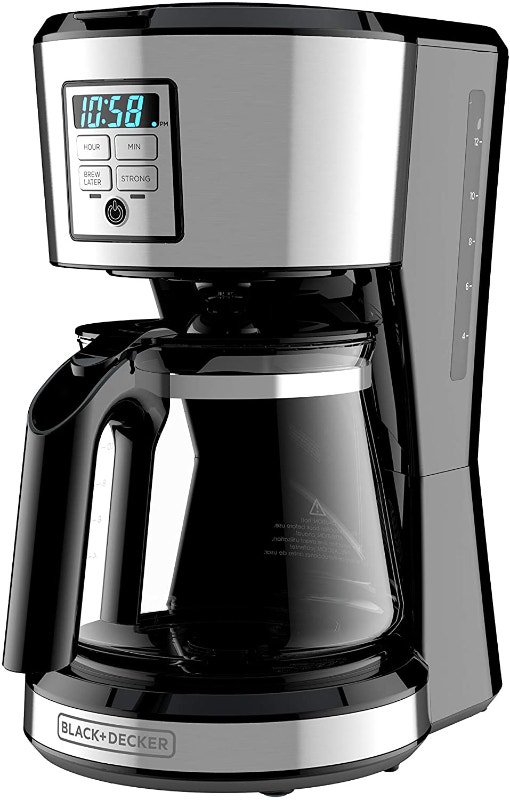 NEW Black + Decker Cafetière 12 Cup Programmable Coffee Machine