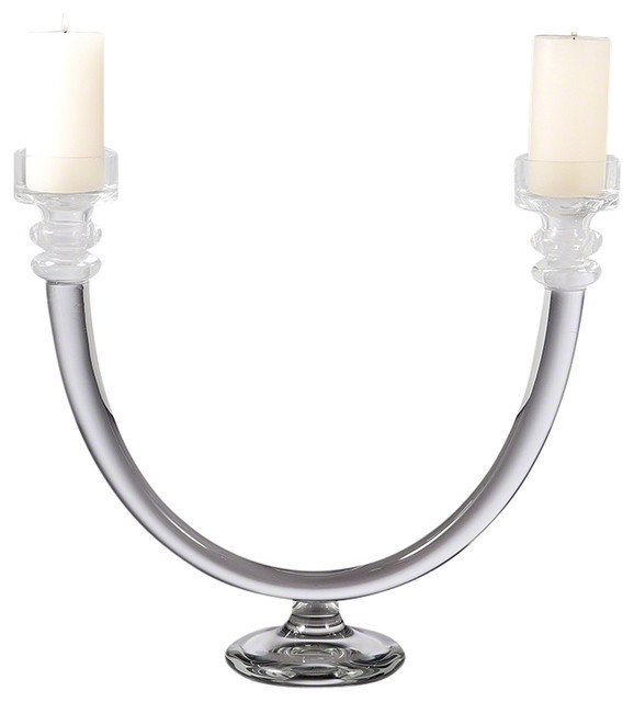 Global Views Abra 2-Lite Glass Tube Candle Holder in Home Décor & Accents in Burnaby/New Westminster - Image 2